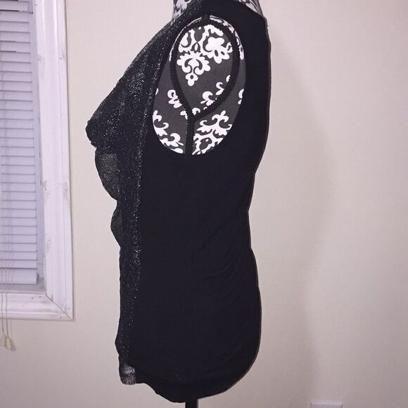 Nwot Cynthia Rowley black and silver top, size M - Picture 3 of 4
